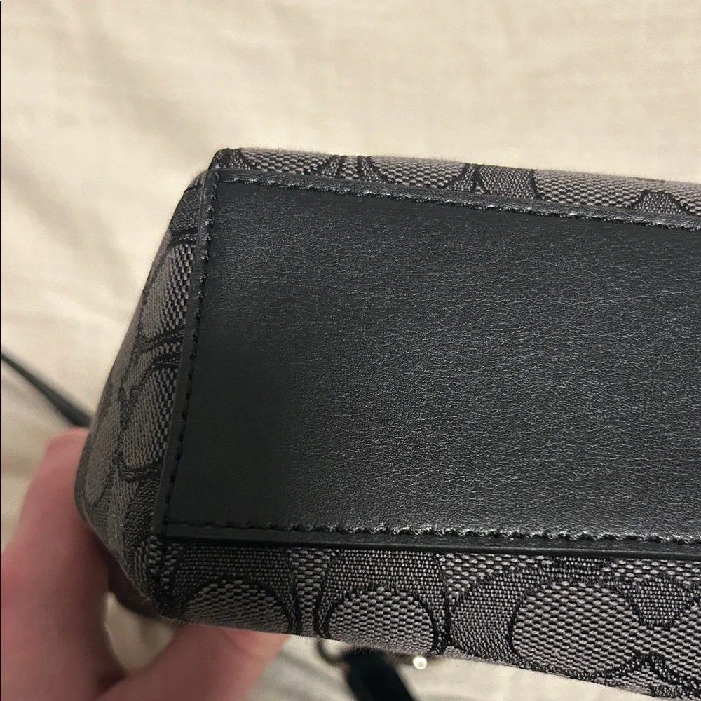 Coach Signature Black and Gray Crossbody Bag - Picture 5 of 8